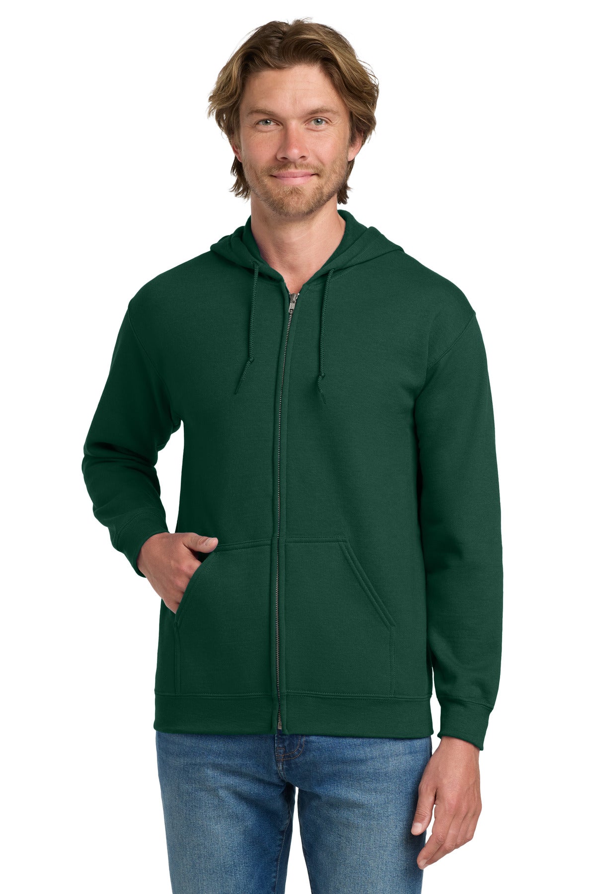 Gildan - Heavy Blend Full-Zip Hooded Sweatshirt. 18600 - EMBROIDERED