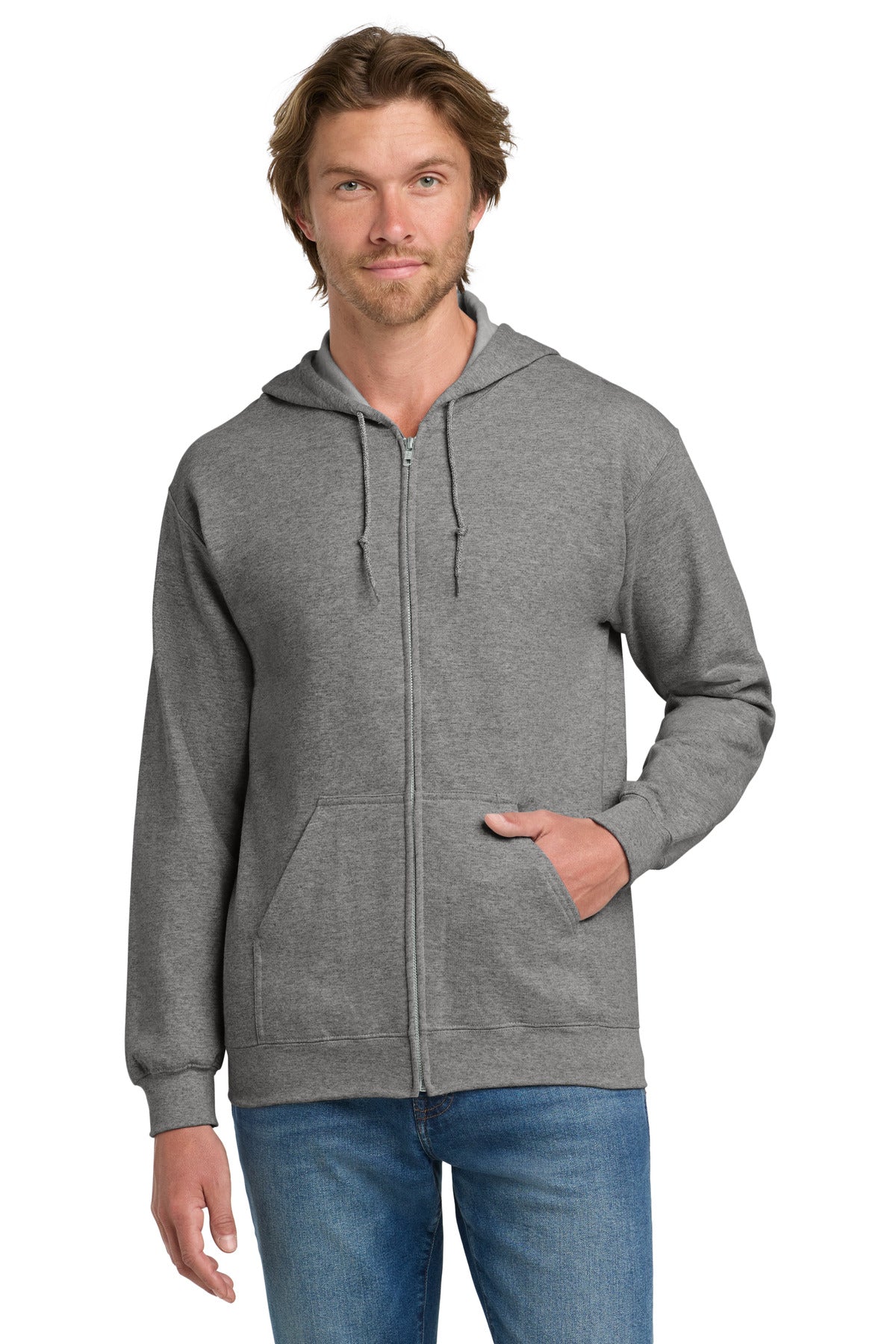 Gildan - Heavy Blend Full-Zip Hooded Sweatshirt. 18600 - EMBROIDERED
