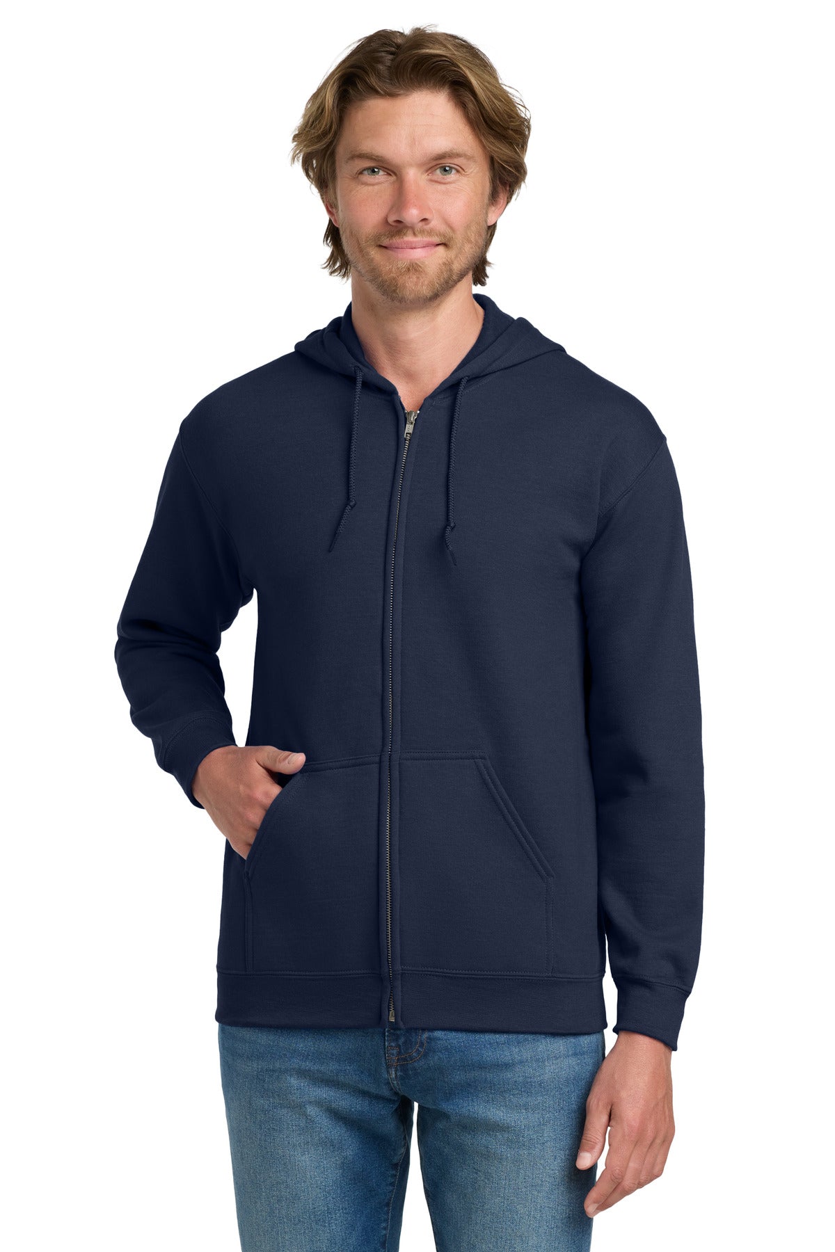 Gildan - Heavy Blend Full-Zip Hooded Sweatshirt. 18600 - EMBROIDERED