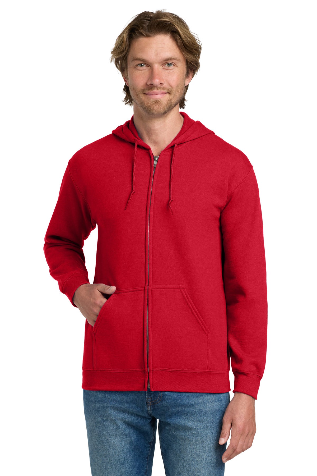 Gildan - Heavy Blend Full-Zip Hooded Sweatshirt. 18600 - EMBROIDERED
