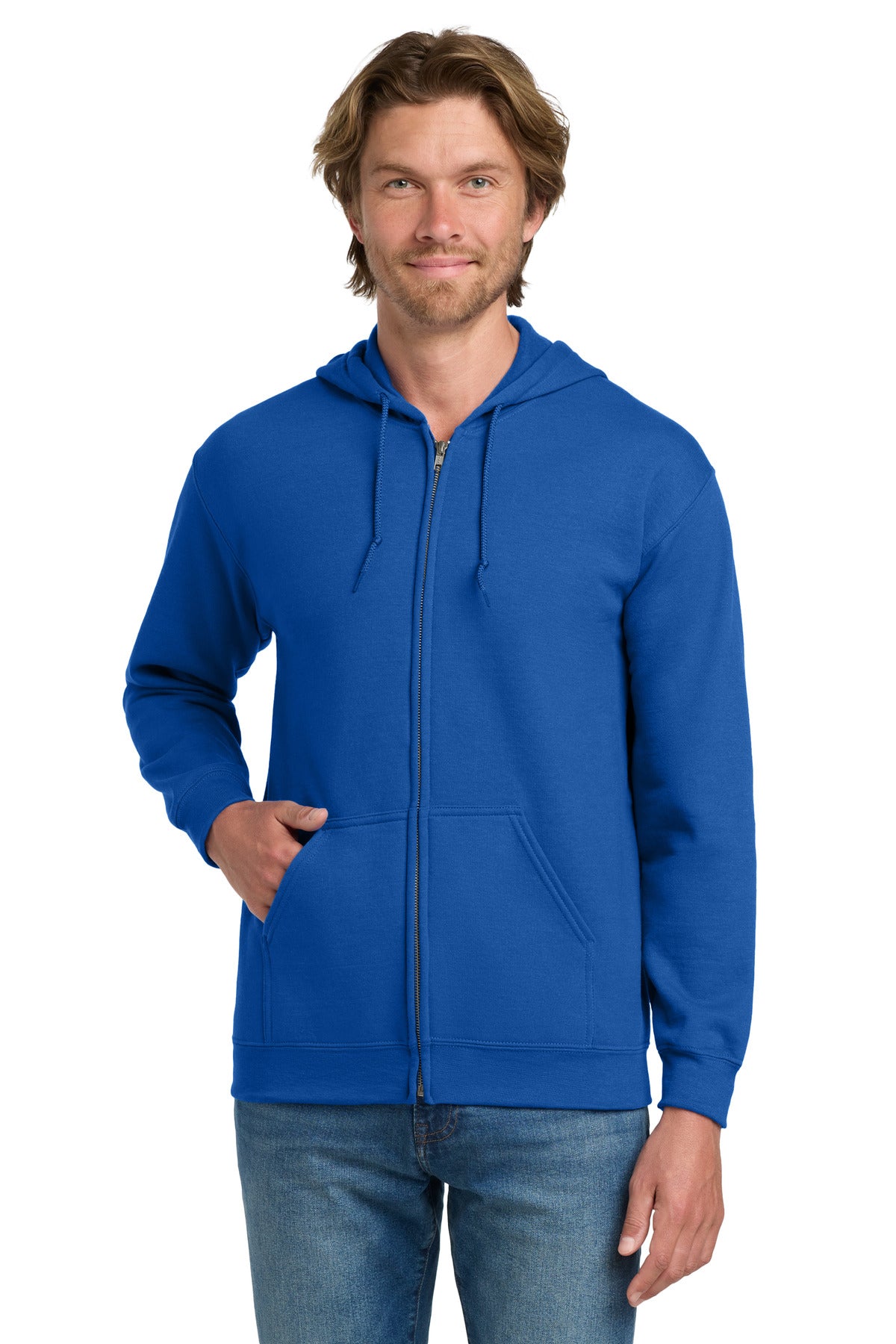 Gildan - Heavy Blend Full-Zip Hooded Sweatshirt. 18600 - EMBROIDERED