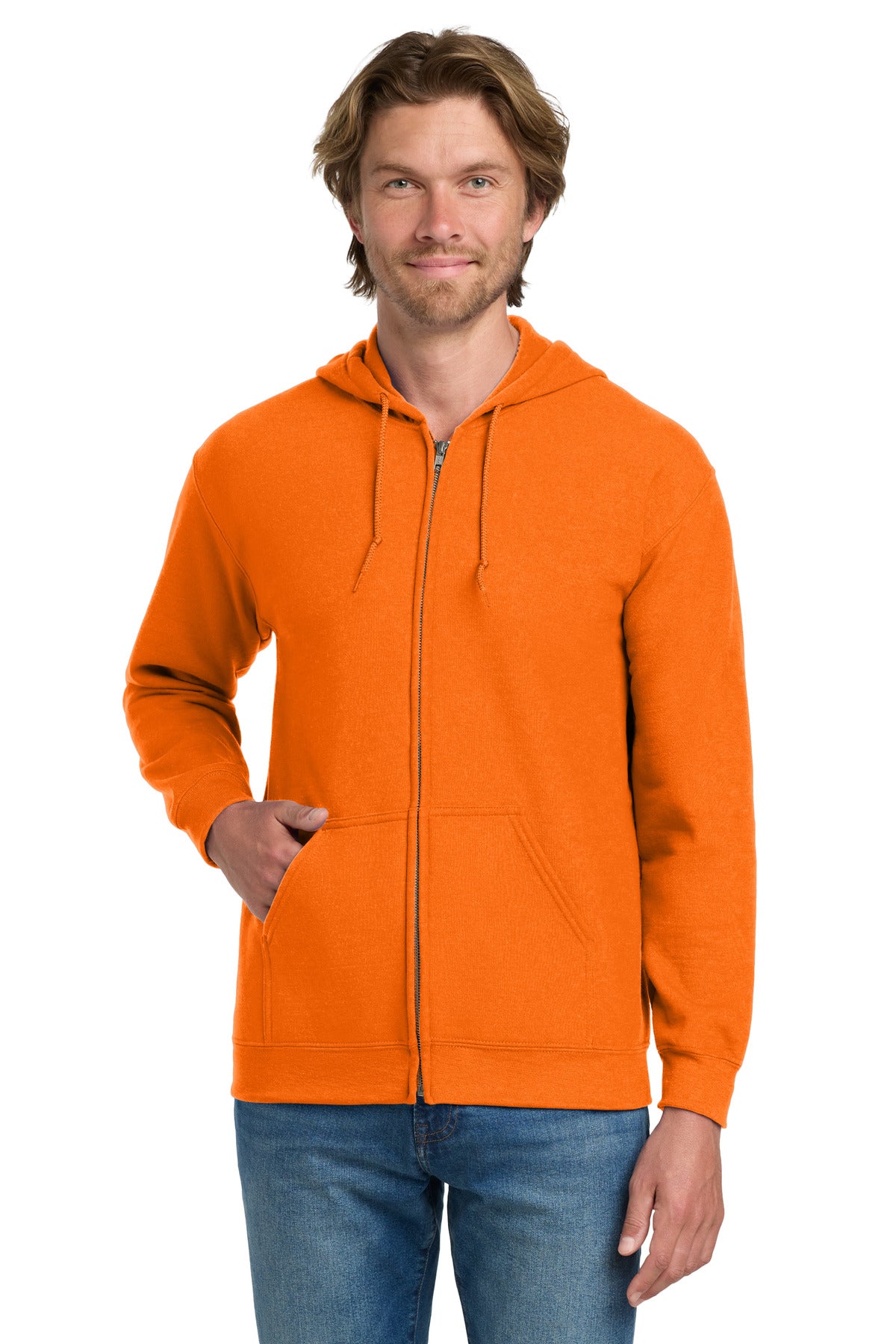 Gildan - Heavy Blend Full-Zip Hooded Sweatshirt. 18600 - EMBROIDERED