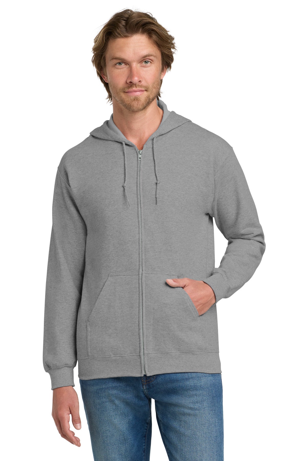 Gildan - Heavy Blend Full-Zip Hooded Sweatshirt. 18600 - EMBROIDERED