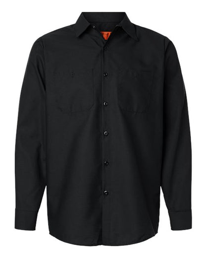 Red Kap Men's Industrial Long Sleeve Work Shirt - SP14 - EMBROIDERED
