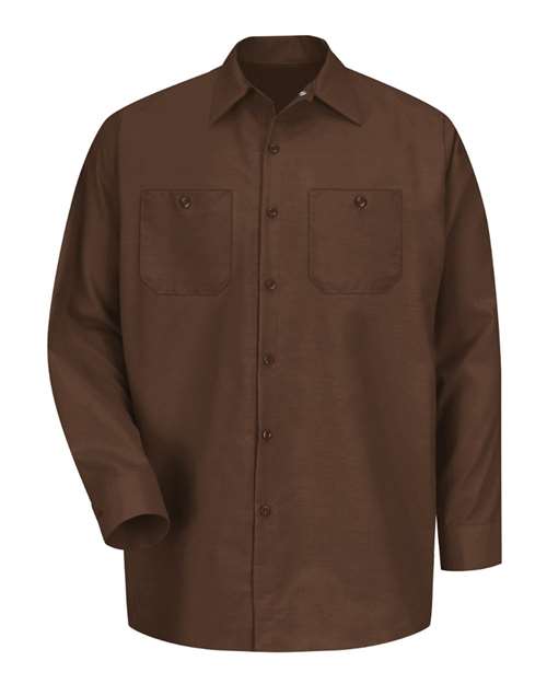 Red Kap Men's Industrial Long Sleeve Work Shirt - SP14 - EMBROIDERED