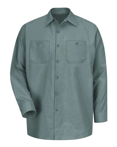 Red Kap Men's Industrial Long Sleeve Work Shirt - SP14 - EMBROIDERED