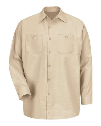 Red Kap Men's Industrial Long Sleeve Work Shirt - SP14 - EMBROIDERED