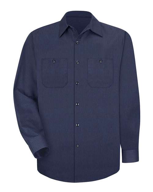 Red Kap Men's Industrial Long Sleeve Work Shirt - SP14 - EMBROIDERED
