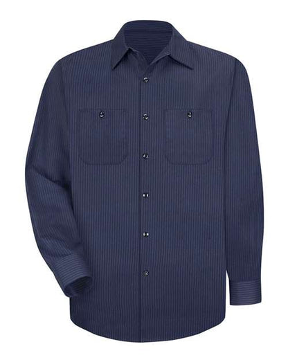 Red Kap Men's Industrial Long Sleeve Work Shirt - SP14 - EMBROIDERED
