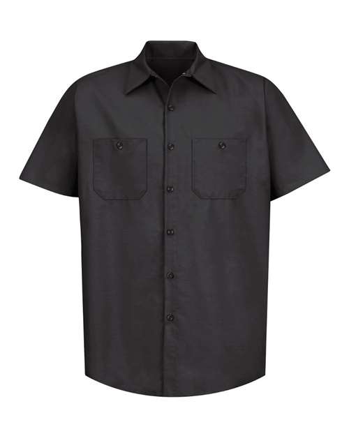 Red Kap Men's Industrial Short Sleeve Work Shirt - SP24 - EMBROIDERED