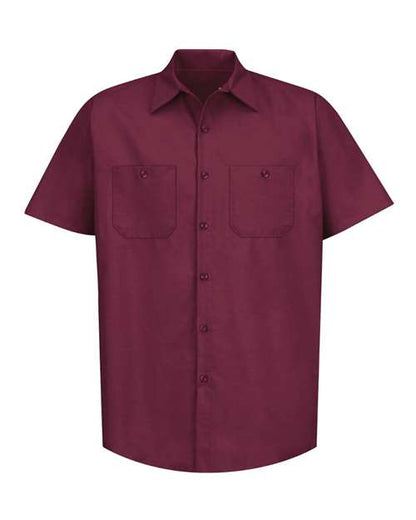 Red Kap Men's Industrial Short Sleeve Work Shirt - SP24 - EMBROIDERED