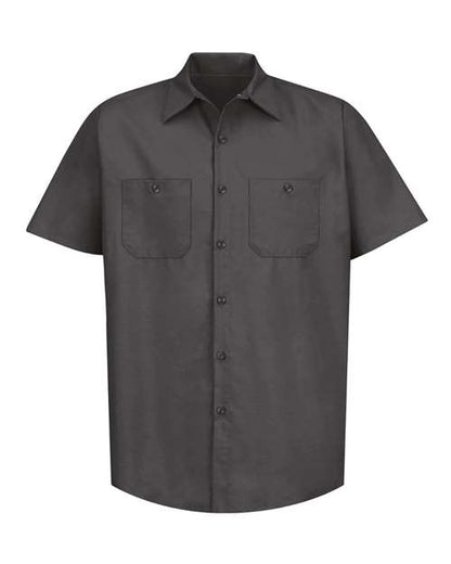 Red Kap Men's Industrial Short Sleeve Work Shirt - SP24 - EMBROIDERED