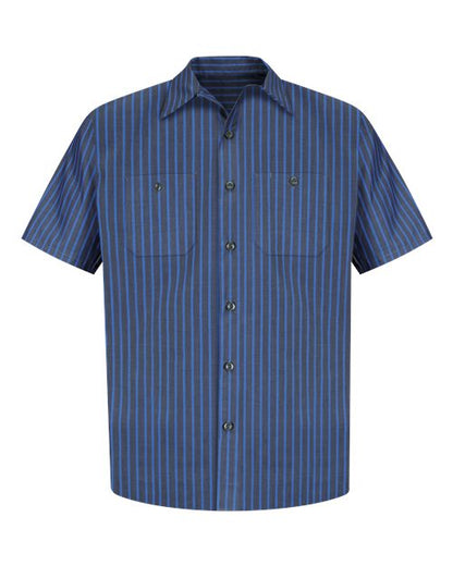 Red Kap Men's Industrial Short Sleeve Work Shirt - SP24 - EMBROIDERED