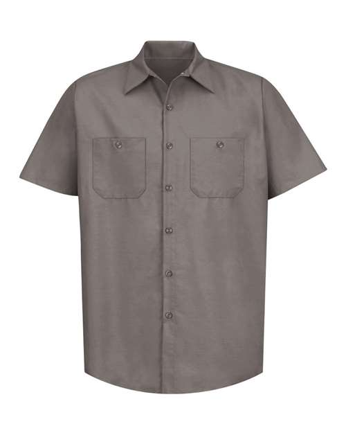 Red Kap Men's Industrial Short Sleeve Work Shirt - SP24 - EMBROIDERED