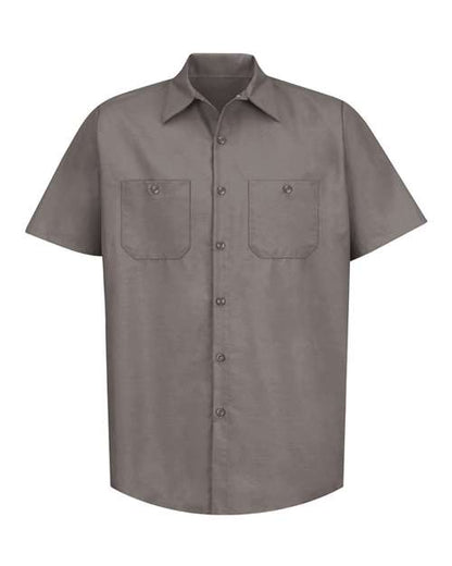 Red Kap Men's Industrial Short Sleeve Work Shirt - SP24 - EMBROIDERED