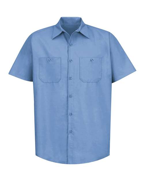 Red Kap Men's Industrial Short Sleeve Work Shirt - SP24 - EMBROIDERED