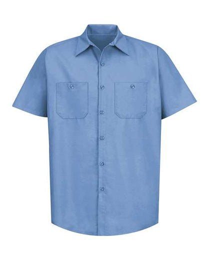 Red Kap Men's Industrial Short Sleeve Work Shirt - SP24 - EMBROIDERED