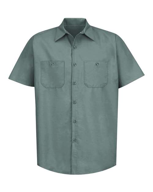Red Kap Men's Industrial Short Sleeve Work Shirt - SP24 - EMBROIDERED