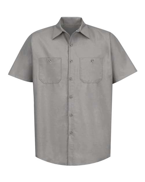 Red Kap Men's Industrial Short Sleeve Work Shirt - SP24 - EMBROIDERED