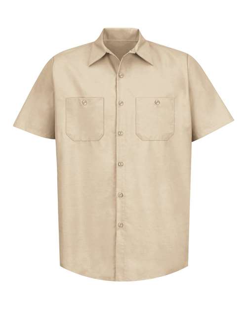 Red Kap Men's Industrial Short Sleeve Work Shirt - SP24 - EMBROIDERED