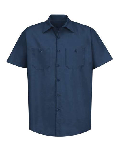 Red Kap Men's Industrial Short Sleeve Work Shirt - SP24 - EMBROIDERED