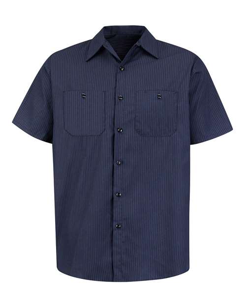 Red Kap Men's Industrial Short Sleeve Work Shirt - SP24 - EMBROIDERED