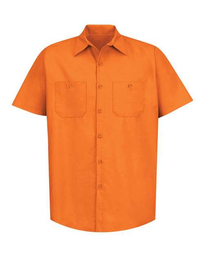Red Kap Men's Industrial Short Sleeve Work Shirt - SP24 - EMBROIDERED
