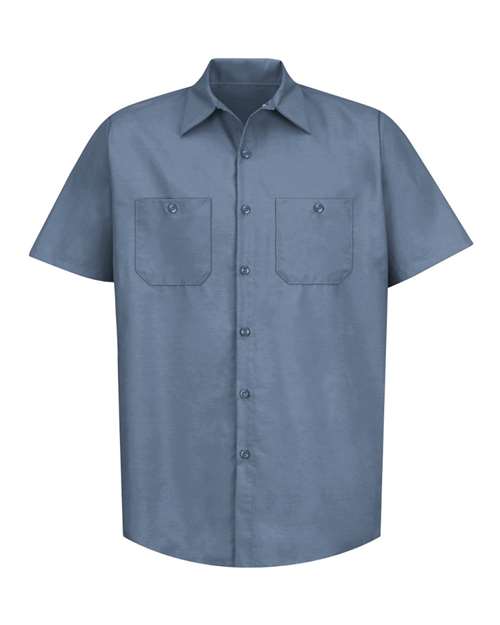 Red Kap Men's Industrial Short Sleeve Work Shirt - SP24 - EMBROIDERED