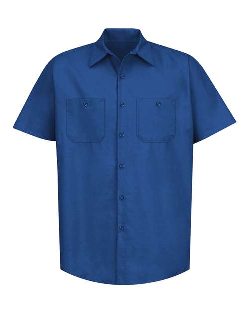 Red Kap Men's Industrial Short Sleeve Work Shirt - SP24 - EMBROIDERED