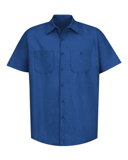 Red Kap Men's Industrial Short Sleeve Work Shirt - SP24 - EMBROIDERED
