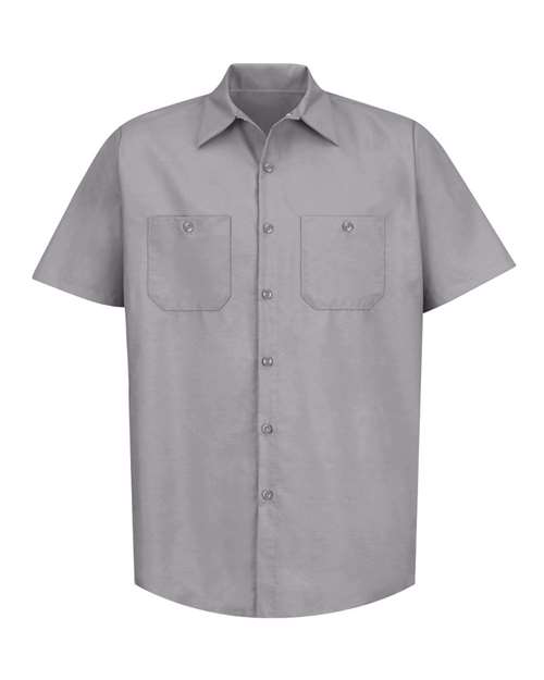 Red Kap Men's Industrial Short Sleeve Work Shirt - SP24 - EMBROIDERED
