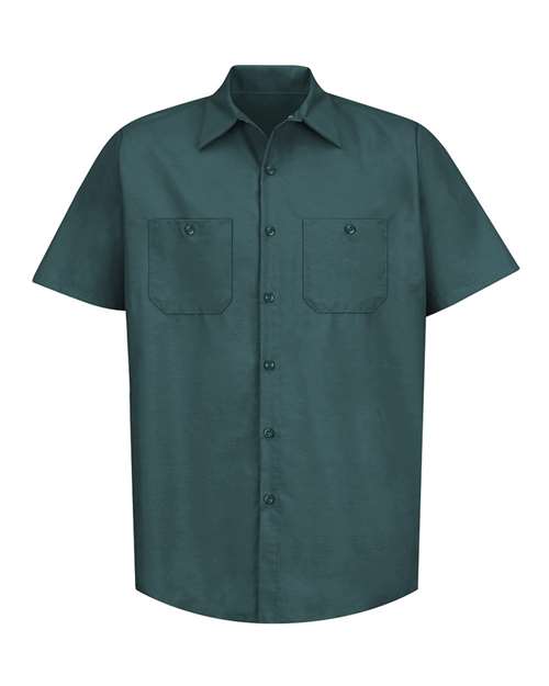 Red Kap Men's Industrial Short Sleeve Work Shirt - SP24 - EMBROIDERED