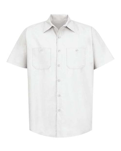 Red Kap Men's Industrial Short Sleeve Work Shirt - SP24 - EMBROIDERED