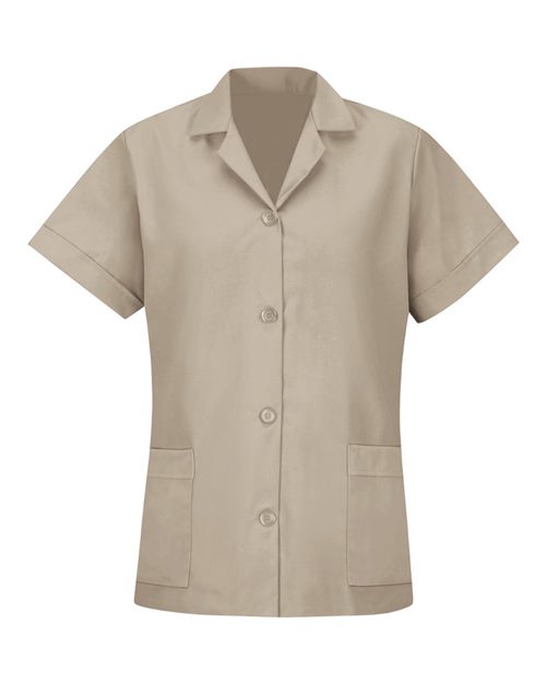 Red Kap Women's Loose Fit Short Sleeve Button Smock - TP23 - EMBROIDERED