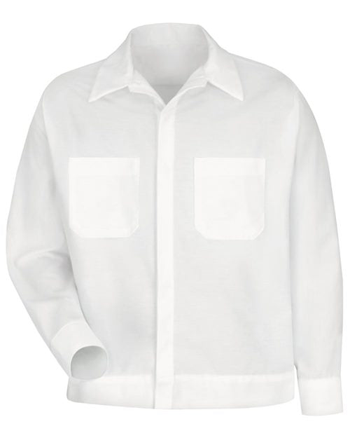 Red Kap Men's Button-Front Shirt Jacket - SP35 - EMBROIDERED
