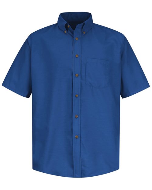Red Kap Men's Poplin Short Sleeve Dress Shirt - SP80 - EMBROIDERED