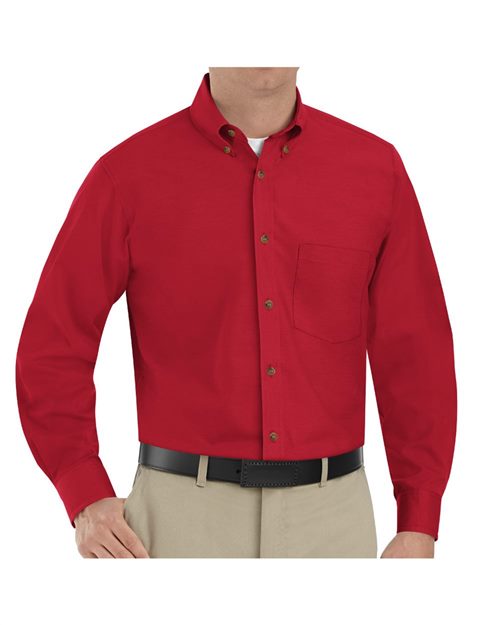Red Kap Men's Poplin Dress Shirt - SP90 - EMBROIDERED