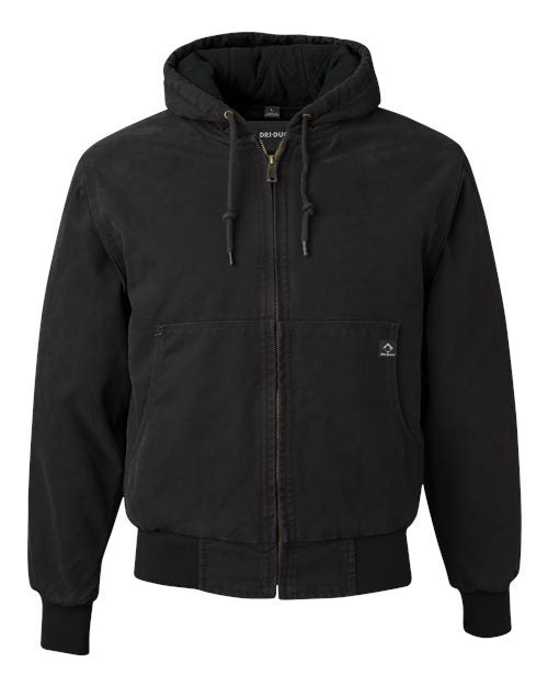 DRI DUCK Men's Cheyenne Boulder Cloth(TM) Hooded Jacket with Tricot Quilt Lining - 5020 - EMBROIDERED