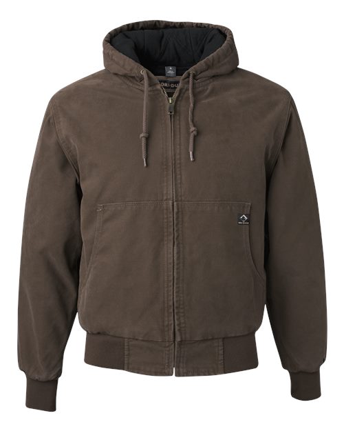 DRI DUCK Men's Cheyenne Boulder Cloth(TM) Hooded Jacket with Tricot Quilt Lining - 5020 - EMBROIDERED