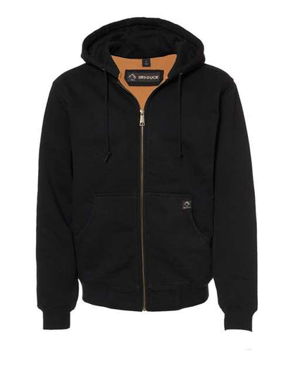 DRI DUCK Men's Crossfire Heavyweight Power Fleece Hooded Jacket with Thermal Lining - 7033 - EMBROIDERED