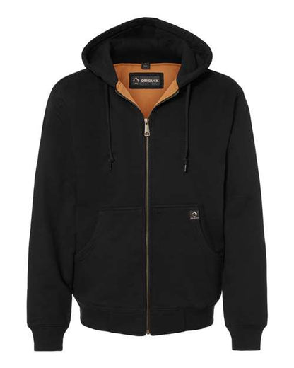 DRI DUCK Men's Tall Crossfire Heavyweight Power Fleece Hooded Jacket with Thermal Lining - 7033T - EMBROIDERED