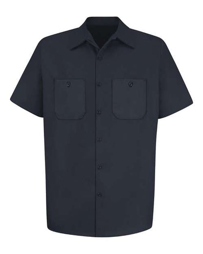 Red Kap Men's Cotton Short Sleeve Uniform Shirt - SC40 - EMBROIDERED