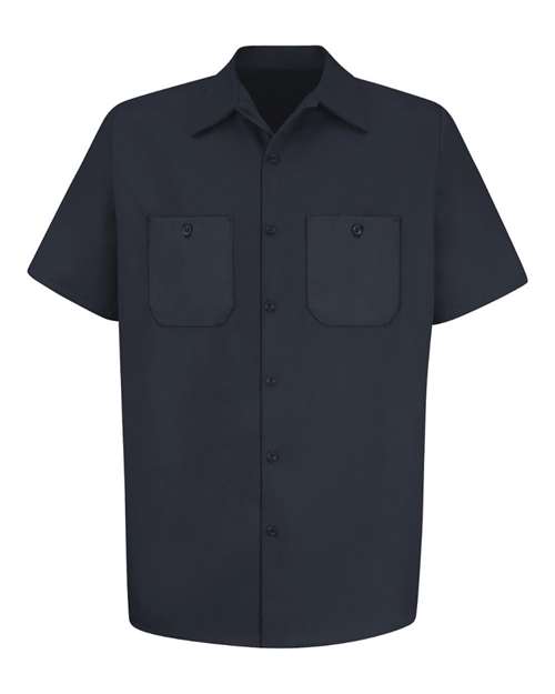 Red Kap Men's Cotton Short Sleeve Uniform Shirt - SC40 - EMBROIDERED
