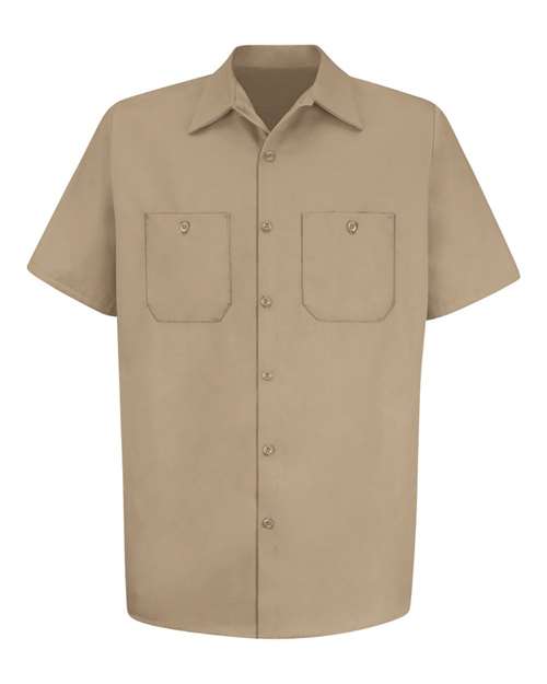 Red Kap Men's Cotton Short Sleeve Uniform Shirt - SC40 - EMBROIDERED