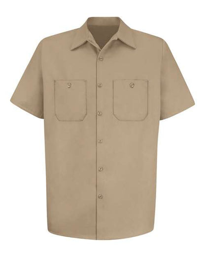 Red Kap Men's Cotton Short Sleeve Uniform Shirt - SC40 - EMBROIDERED