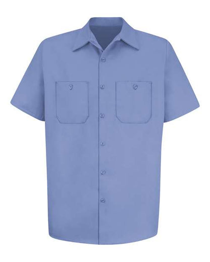 Red Kap Men's Cotton Short Sleeve Uniform Shirt - SC40 - EMBROIDERED