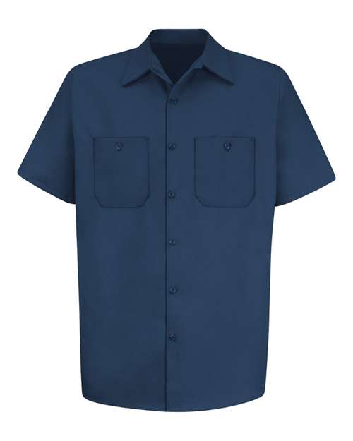 Red Kap Men's Cotton Short Sleeve Uniform Shirt - SC40 - EMBROIDERED