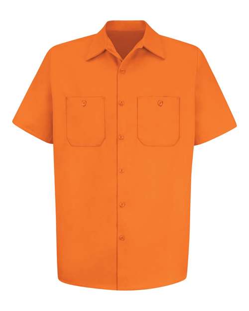 Red Kap Men's Cotton Short Sleeve Uniform Shirt - SC40 - EMBROIDERED