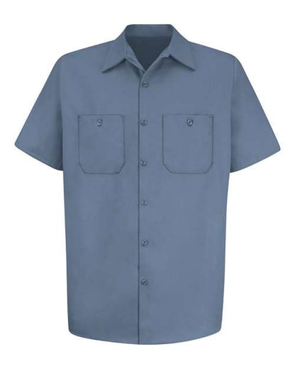 Red Kap Men's Cotton Short Sleeve Uniform Shirt - SC40 - EMBROIDERED