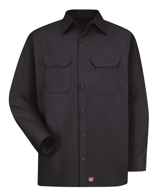 Red Kap Men's Utility Long Sleeve Work Shirt - ST52 - EMBROIDERED